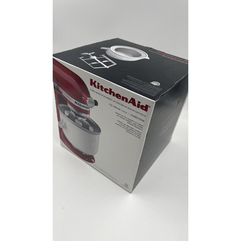 KitchenAid Ice Cream Maker Attachment Stand Mixer, 2Qt Freezer Bowl Compatible